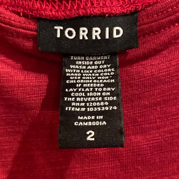 Torrid Red Tank - Picture 2 of 3